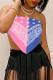 Powder Blue Fashion Sexy Patchwork Print Backless Strapless Tops