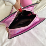 Pink Fashion Patchwork Crossbody Bag