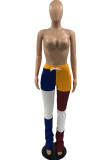 Multicolor Sportswear Patchwork Mid Waist Bottoms