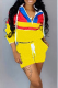 Yellow Sexy Casual Fashion Active Print Patchwork Straight