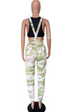 Pink Casual Print Regular Mid Waist Pencil Bottoms