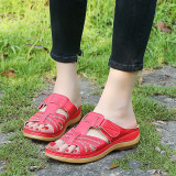 Red Casual Round Comfortable Shoes