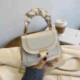 White Fashion Casual Patchwork Crossbody Bag