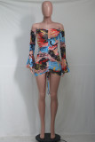 Leopard Print Sexy Print See-through Mesh Wrapped Skirt Dresses