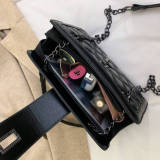 White Fashion Casual Solid Crossbody Bag