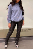 Black Fashion Casual Solid Fold Regular Mid Waist Trousers