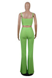 White Sexy Solid Patchwork Spaghetti Strap Sleeveless Two Pieces