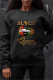 Black Fashion Casual O Neck Long Sleeve Regular Sleeve Regular Lips Printed Tops