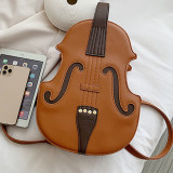 Brown Fashion Retro Violin Backpack