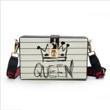 White Fashion Print Crossbody Bag