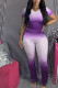 purple Fashion Light Draped Acetyl fiber Short Sleeve O Neck Jumpsuits