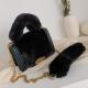 Black Fashion Casual Solid Chain Strap Crossbody Bag