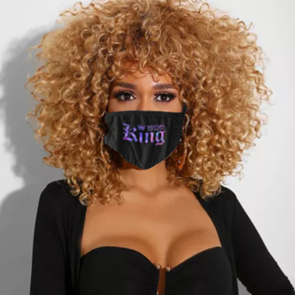 Black Fashion Casual Print Face Protection