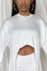 White Street Solid Ripped Half A Turtleneck Tops