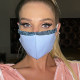 Light Blue Fashion Casual Print Face Protection