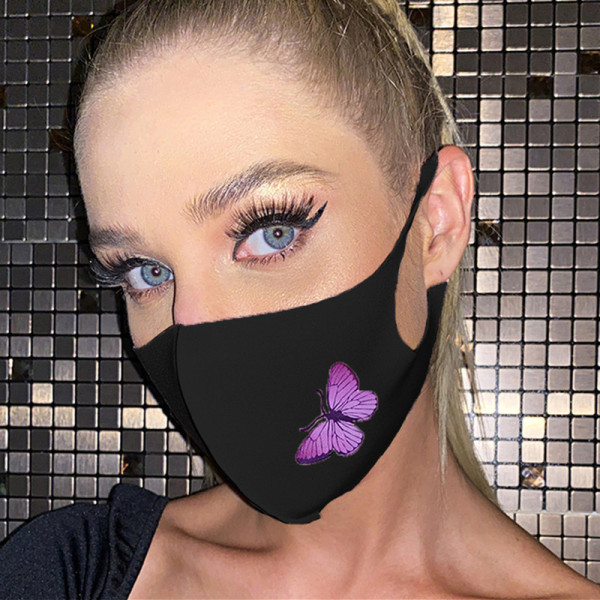 Black Fashion Casual Print Face Protection
