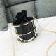 Black Fashion Pearl Decorative Crossbody Bag