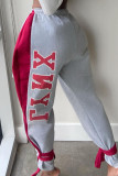 Grey Casual Patchwork Harlan Bottoms