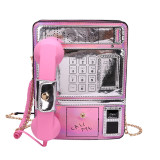 Pink Fashion Patchwork Crossbody Bag