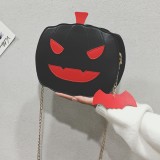 Brown Fashion Casual Patchwork Pumpkin Crossbody Bag