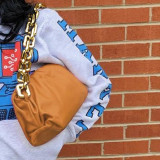 Yellow Fashion Casual Solid Messenger Bag
