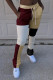 Khaki Casual Solid Patchwork Skinny Mid Waist Bottoms