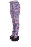 multicolor Sweet Print Fold Bottoms