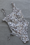 Leopard Print Sexy Print Frenulum Swimwears
