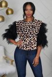 White O Neck Half Sleeve Mesh Solid Patchwork