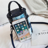 Blue Fashion Casual Print Patchwork Bags