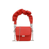 Red Fashion Casual Solid Chain Crossbody Bag