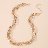 Gold Fashion Solid Clavicle Necklace