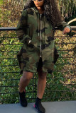 Leopard Print Street Print Hooded Collar Outerwear