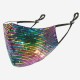 colour Fashion Casual Patchwork Sequined Face Mask