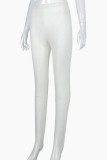 White Street Striped Patchwork Regular Bottoms
