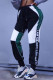 Multicolor Street Letter Print Without Belt Regular High Waist Pencil Positioning Print Bottoms