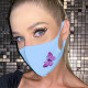 Light Blue Fashion Casual Print Face Protection