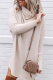 Apricot Casual Solid Patchwork Turtleneck Straight Dresses