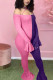 Pink Sexy Solid Patchwork Bateau Neck Skinny Jumpsuits
