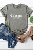 Pink Fashion Casual Letter Print Basic O Neck Tops