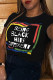 Black Fashion Casual Letter Print Basic O Neck Tops