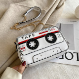 White Fashion Casual Letter Print Messenger Bag