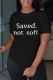 Black Fashion Casual Letter Print Basic O Neck T-Shirts