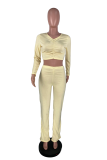 Pink Sexy Solid Patchwork V Neck Long Sleeve Two Pieces