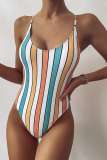 Red Sexy Print Split Joint Swimwears