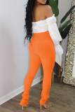 White One word collar Long Sleeve Solid Draped Tops