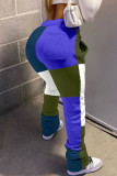 Multicolor Sportswear Patchwork Mid Waist Bottoms