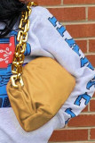 Yellow Fashion Casual Solid Messenger Bag
