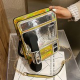 Pink Fashion Patchwork Crossbody Bag