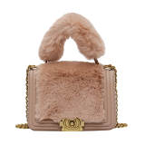 Black Fashion Casual Solid Chain Strap Crossbody Bag